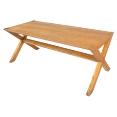 Table de salle à manger en bois du milieu du siècle Werther Toffoloni et Piero Palange pour Germa