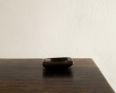 Bandeja de madera de ébano de mediados de siglo de Odile Noll Fabricada en Francia, años 60