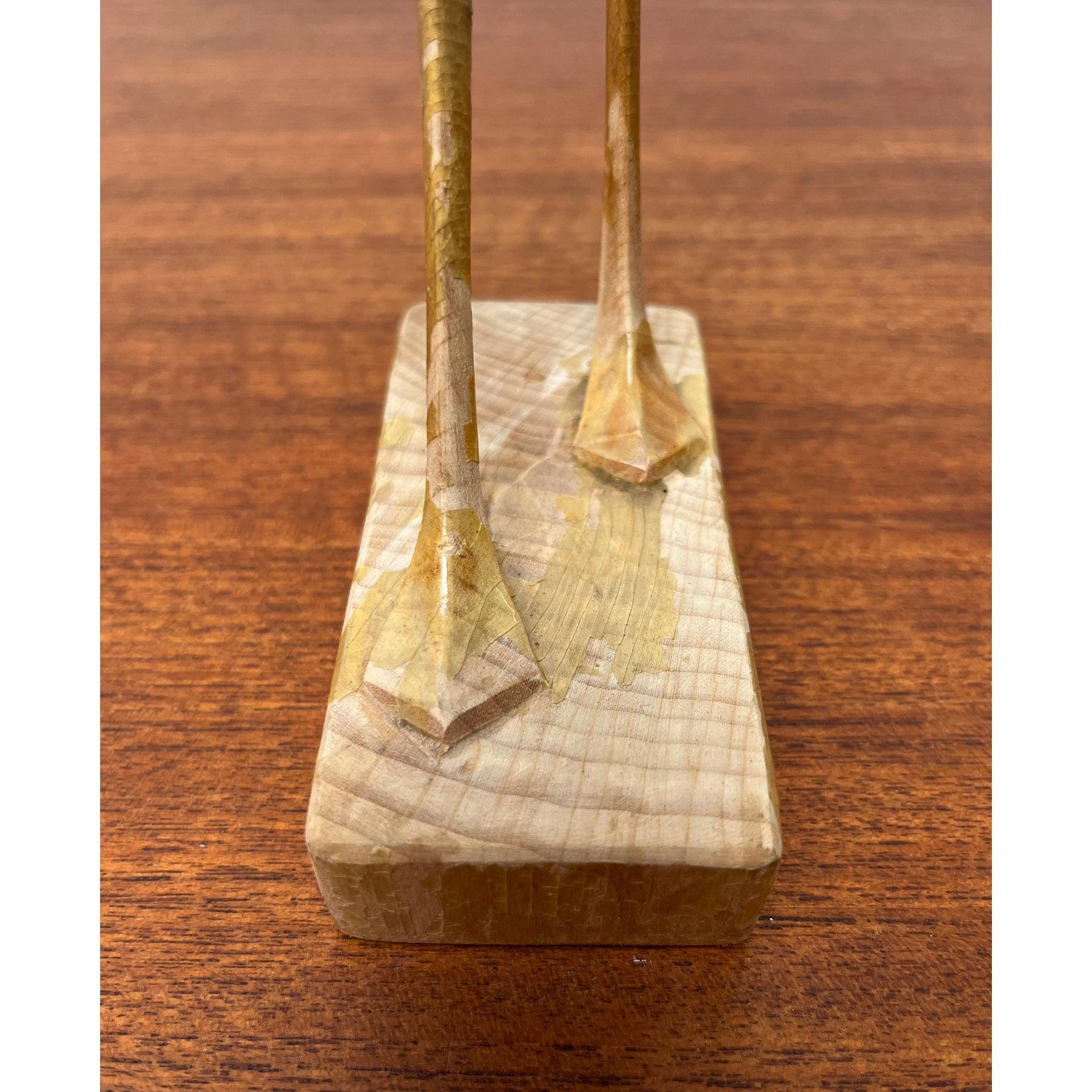 Figurine flamant rose en bois du milieu du siècle, 1960 en vente 5