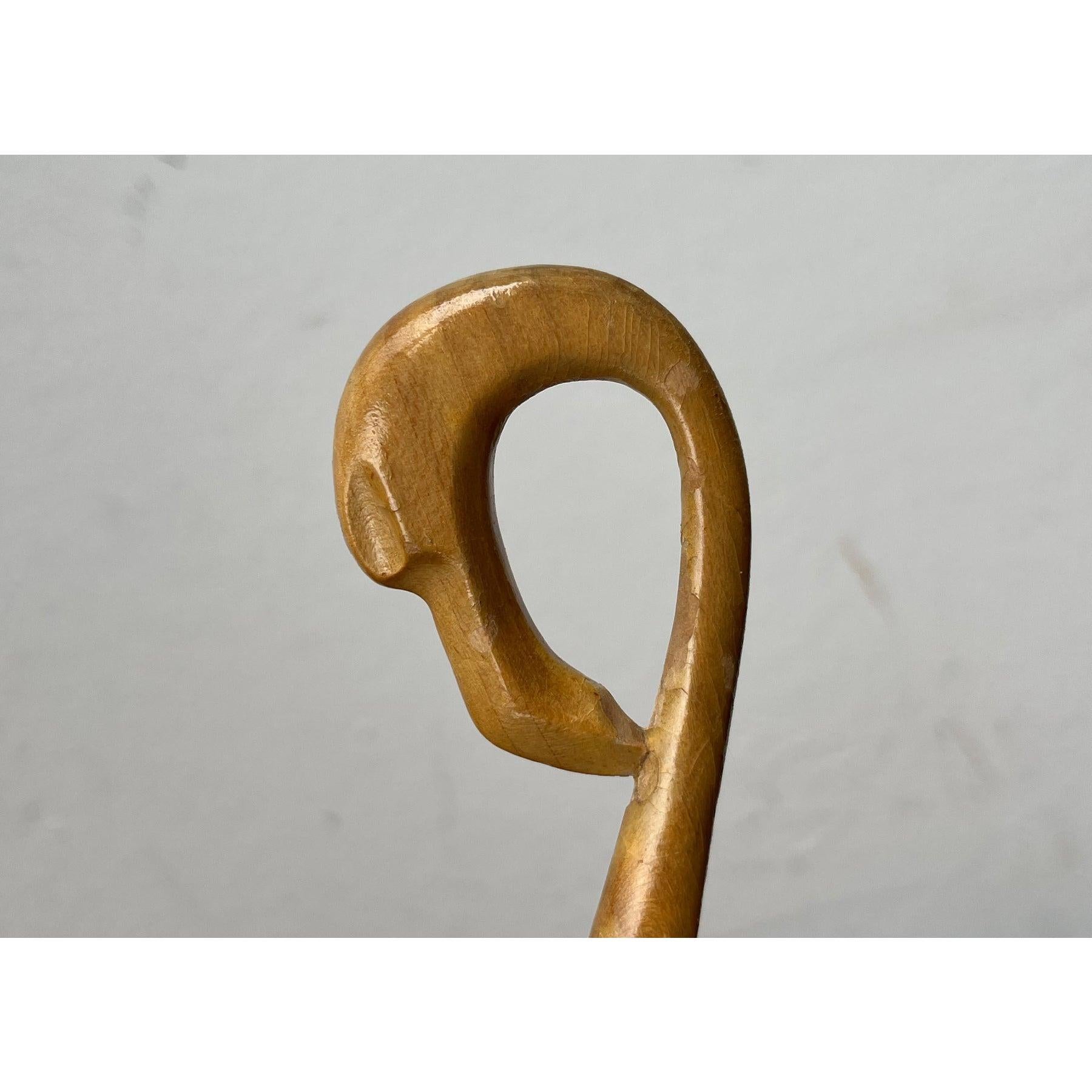 20ième siècle Figurine flamant rose en bois du milieu du siècle, 1960 en vente