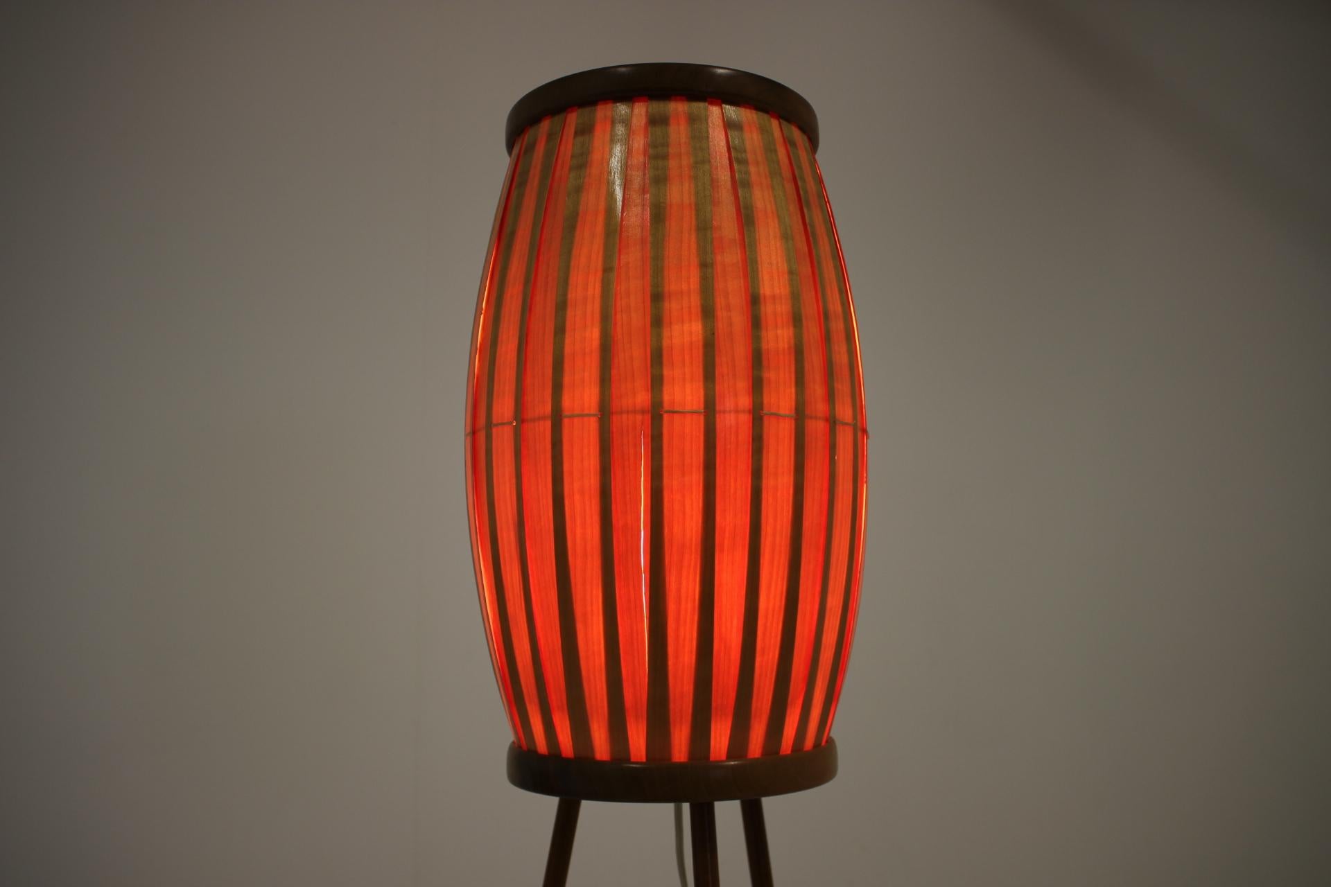 Midcentury Wooden Floor Lamp, 1960s In Good Condition In Praha, CZ