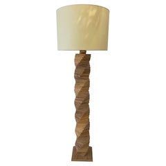 Lampadaire en bois du milieu du siècle dernier de Mario Ceroli, Italie, 1970