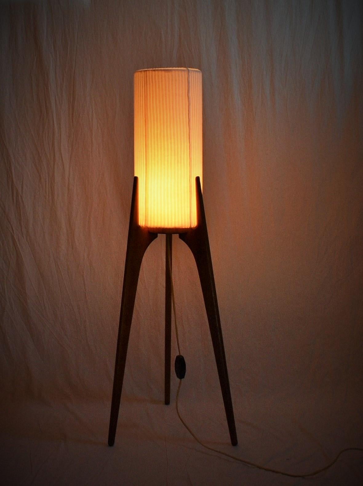 Mid-Century Wooden Floor Lamp by ULUV, 1950s / Czechoslovakia 5