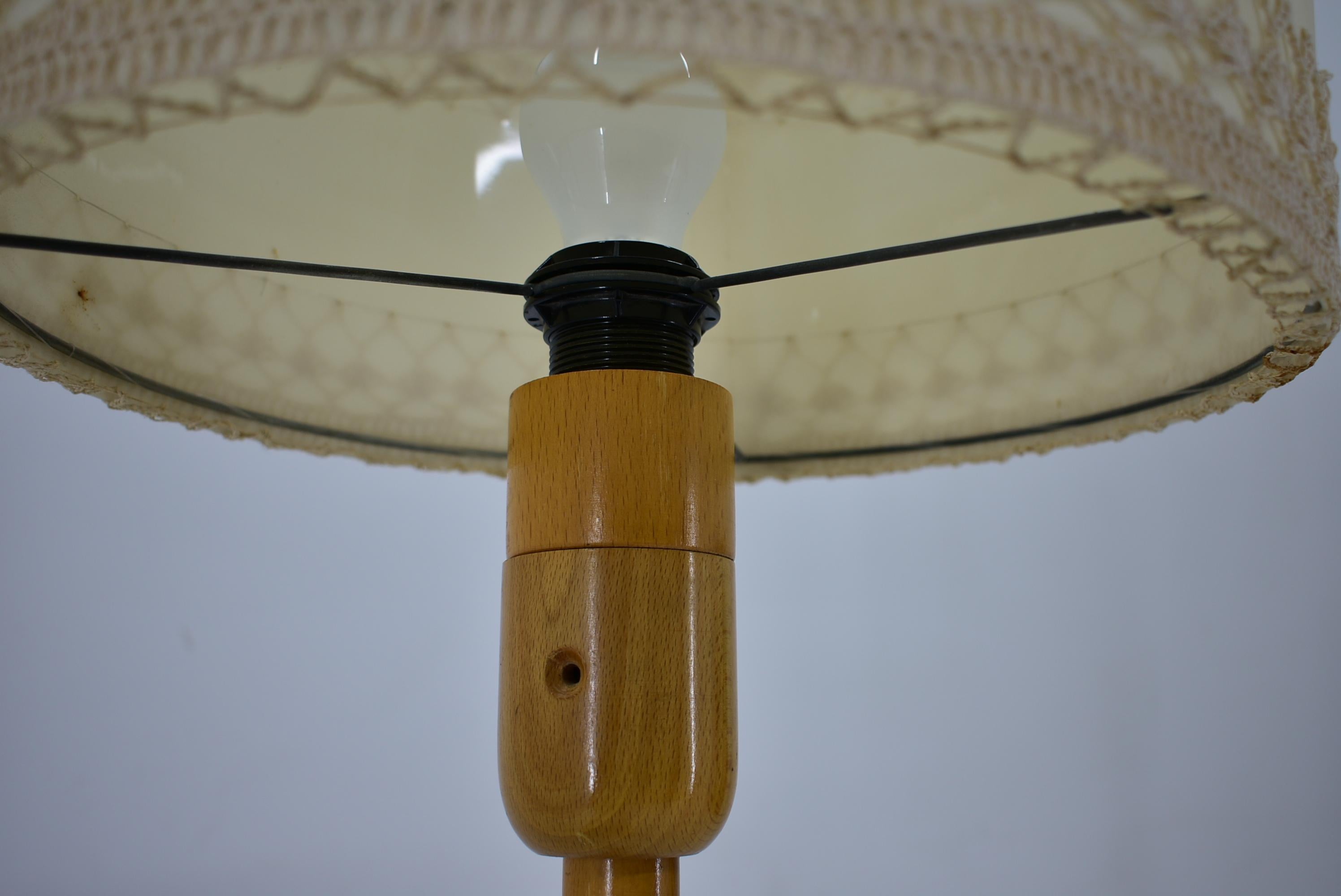 Mid-Century Wooden Floor Lamp by Uluv, 1950s / Czechoslovakia For Sale 9