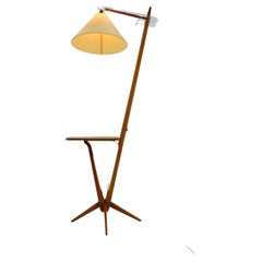 Mid-Century Wooden Floor Lamp by ULUV, 1950s / Czechoslovakia