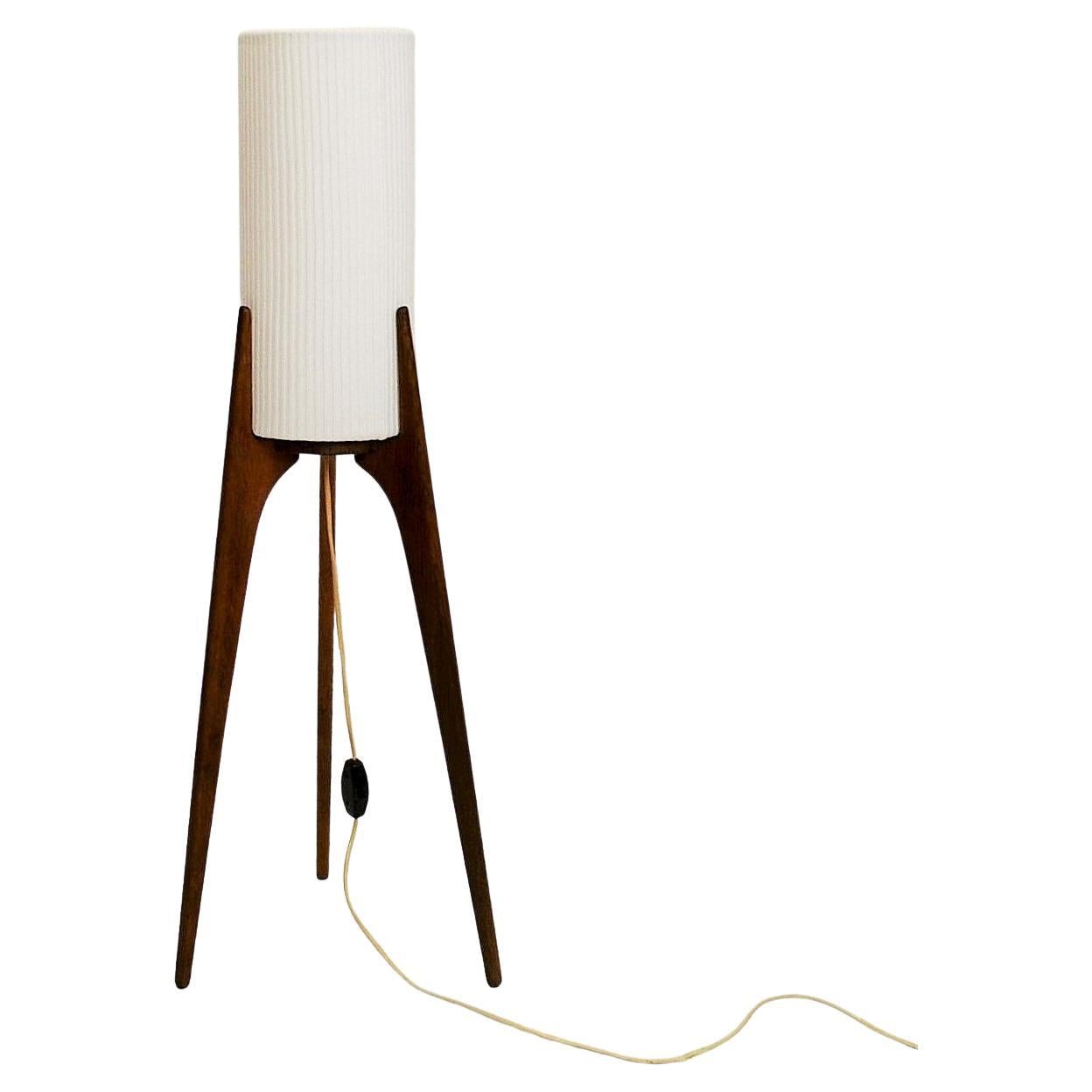 Mid-Century Wooden Floor Lamp by ULUV, 1950s / Czechoslovakia