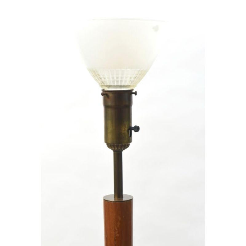mid century wood floor lamp