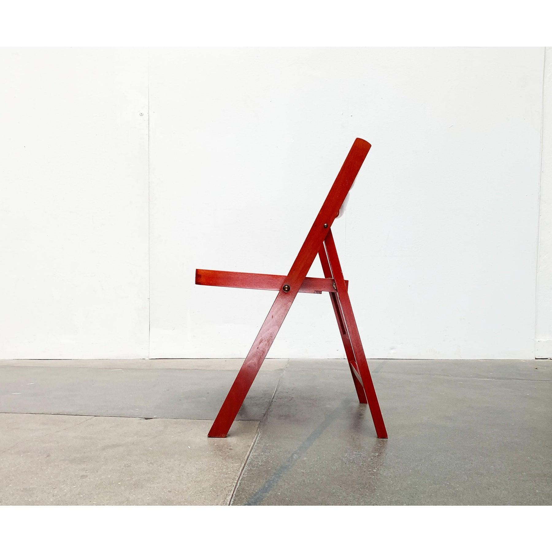 Mid-Century Wooden Folding Chair, 1960s, Set of 4 im Zustand „Hervorragend“ im Angebot in Hamburg, DE