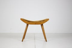 Midcentury Wooden Footstool/ ULUV, Czechoslovakia