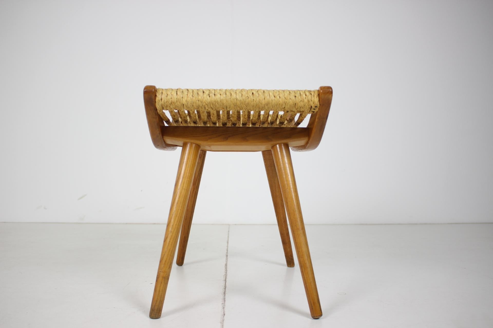 Mid-20th Century Midcentury Wooden Footstool/ ULUV, Czechoslovakia For Sale