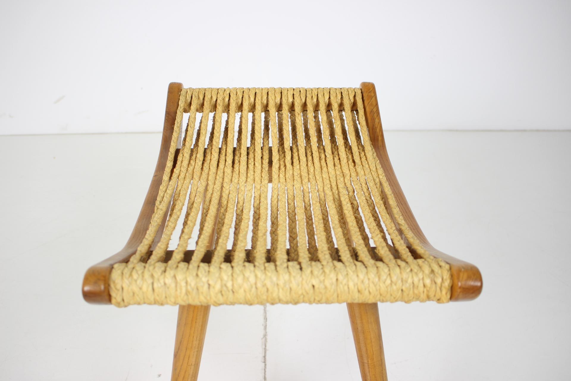 Midcentury Wooden Footstool/ ULUV, Czechoslovakia For Sale 1