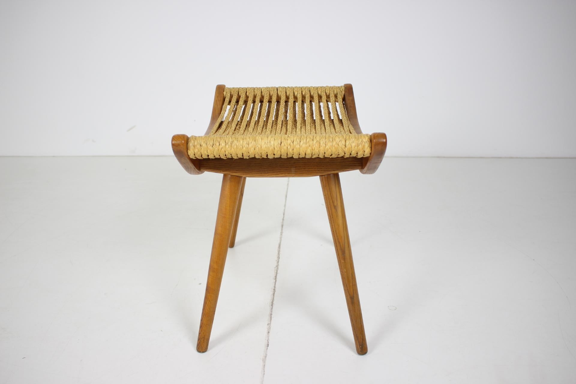 Midcentury Wooden Footstool/ ULUV, Czechoslovakia For Sale 2