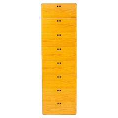 Mid-Century Wooden High Chest of Drawer by Derk Jan de Vries
