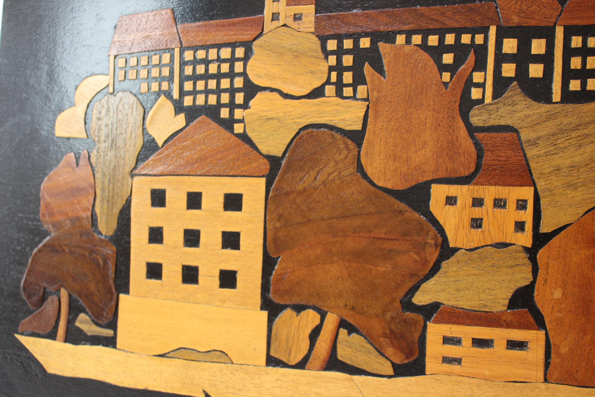 Holzillustration von Prag aus der Mitte des Jahrhunderts, 1950er Jahre im Angebot 6