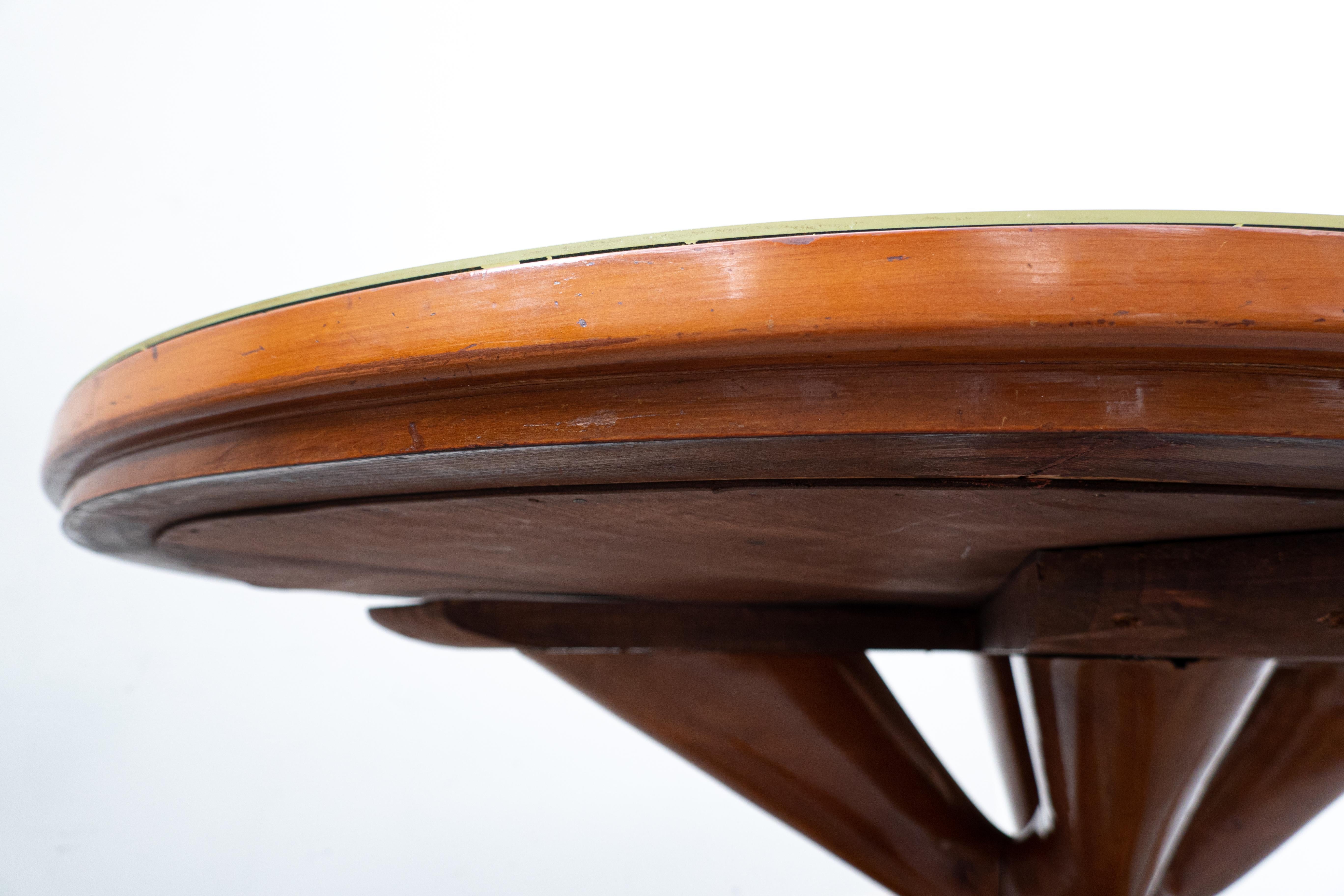 Mid-Century Wooden Italian Dining table attributed to Guglielmo Ulrich, 1950s For Sale 2