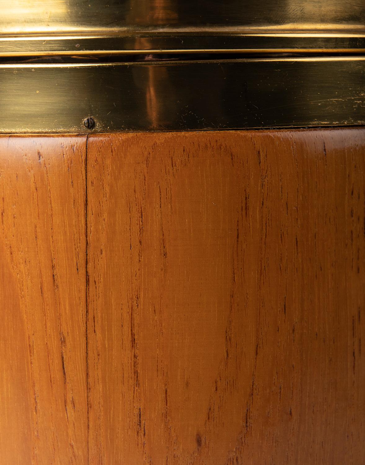Italienischer Eiskübel aus Holz von Aldo Tura für Macabo aus der Mitte des Jahrhunderts im Angebot 7