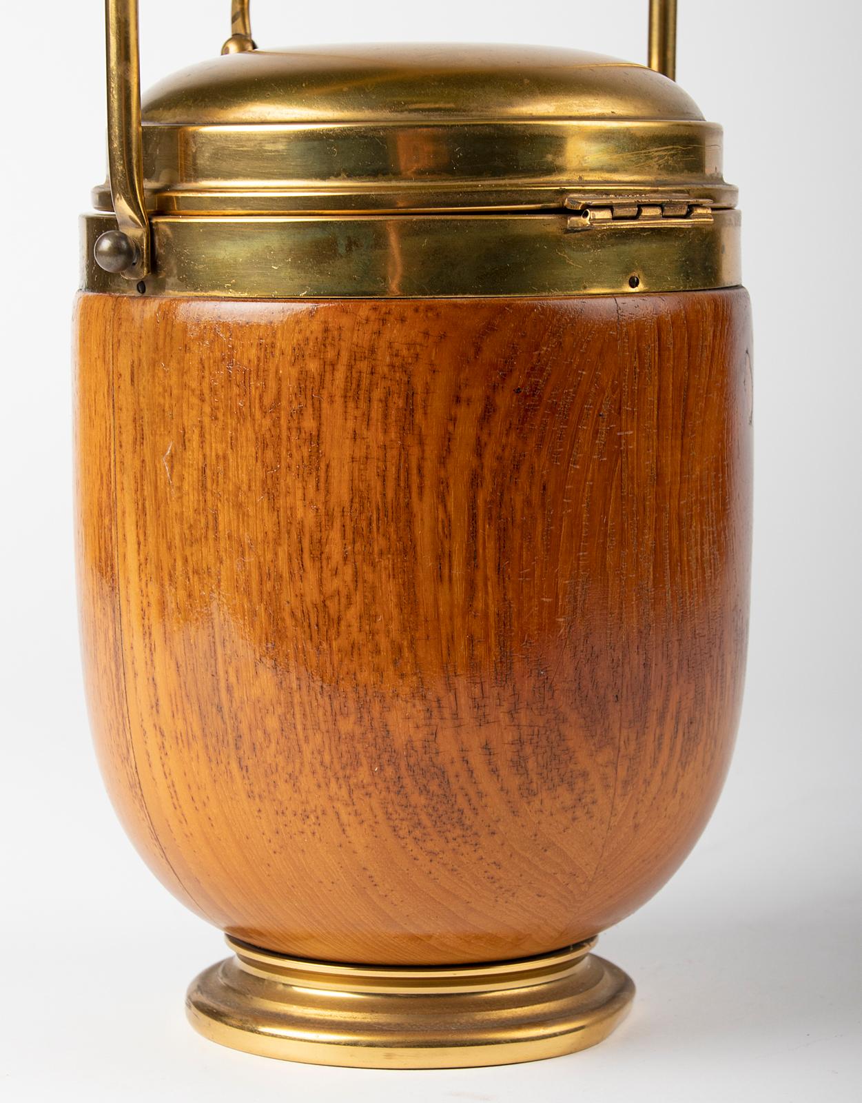 Mid-Century Wooden Italian Ice Bucket by Aldo Tura for Macabo For Sale 9