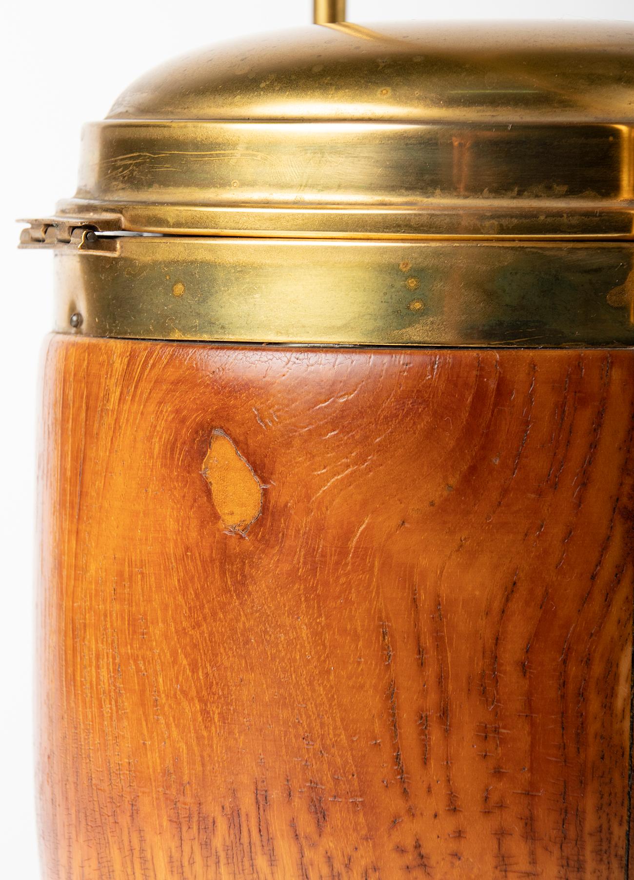 Mid-Century Wooden Italian Ice Bucket by Aldo Tura for Macabo For Sale 10
