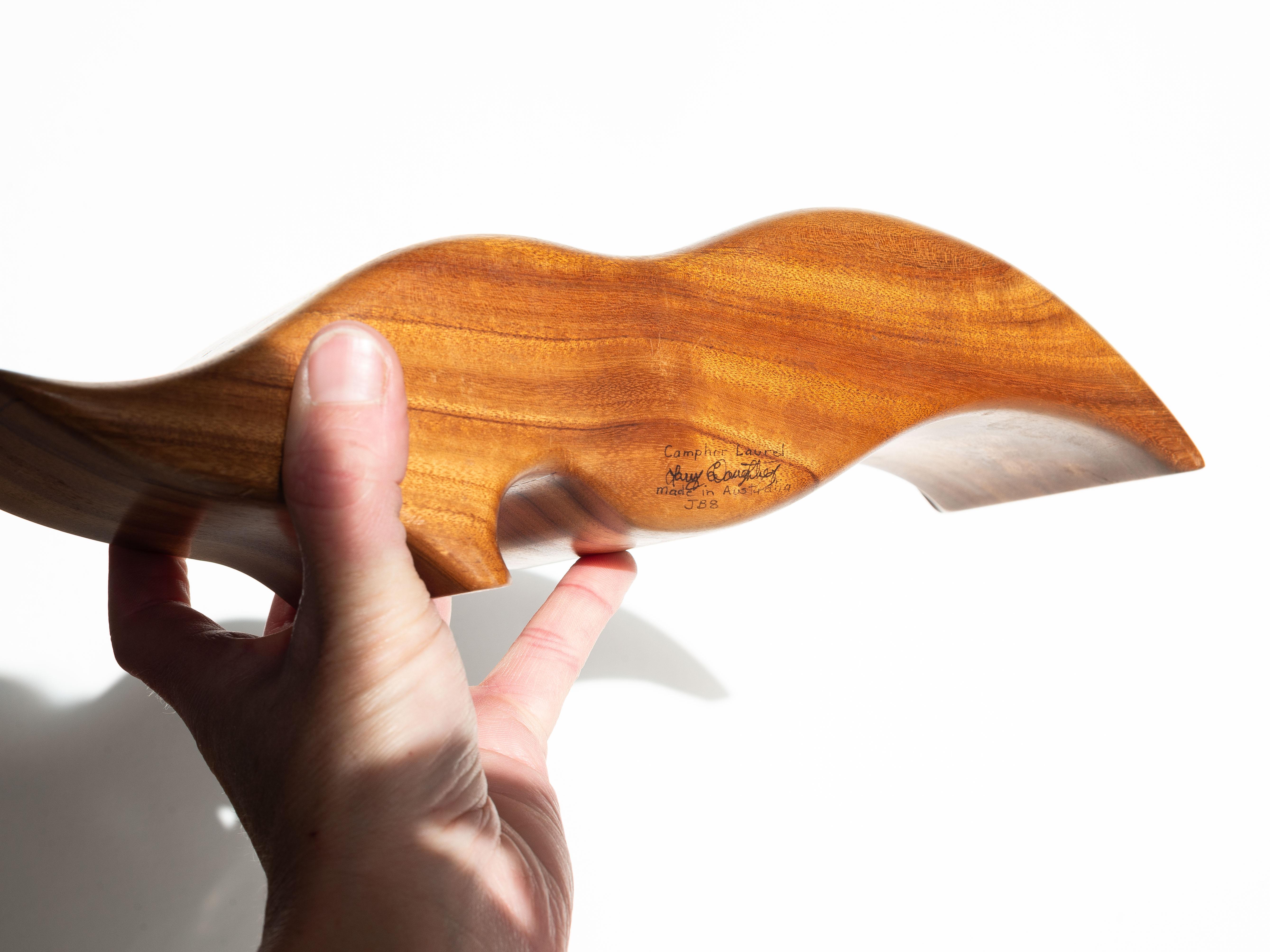 Boîte à bijoux en bois du milieu du siècle, forme libre avec tiroirs - Australie 1970 en vente 4