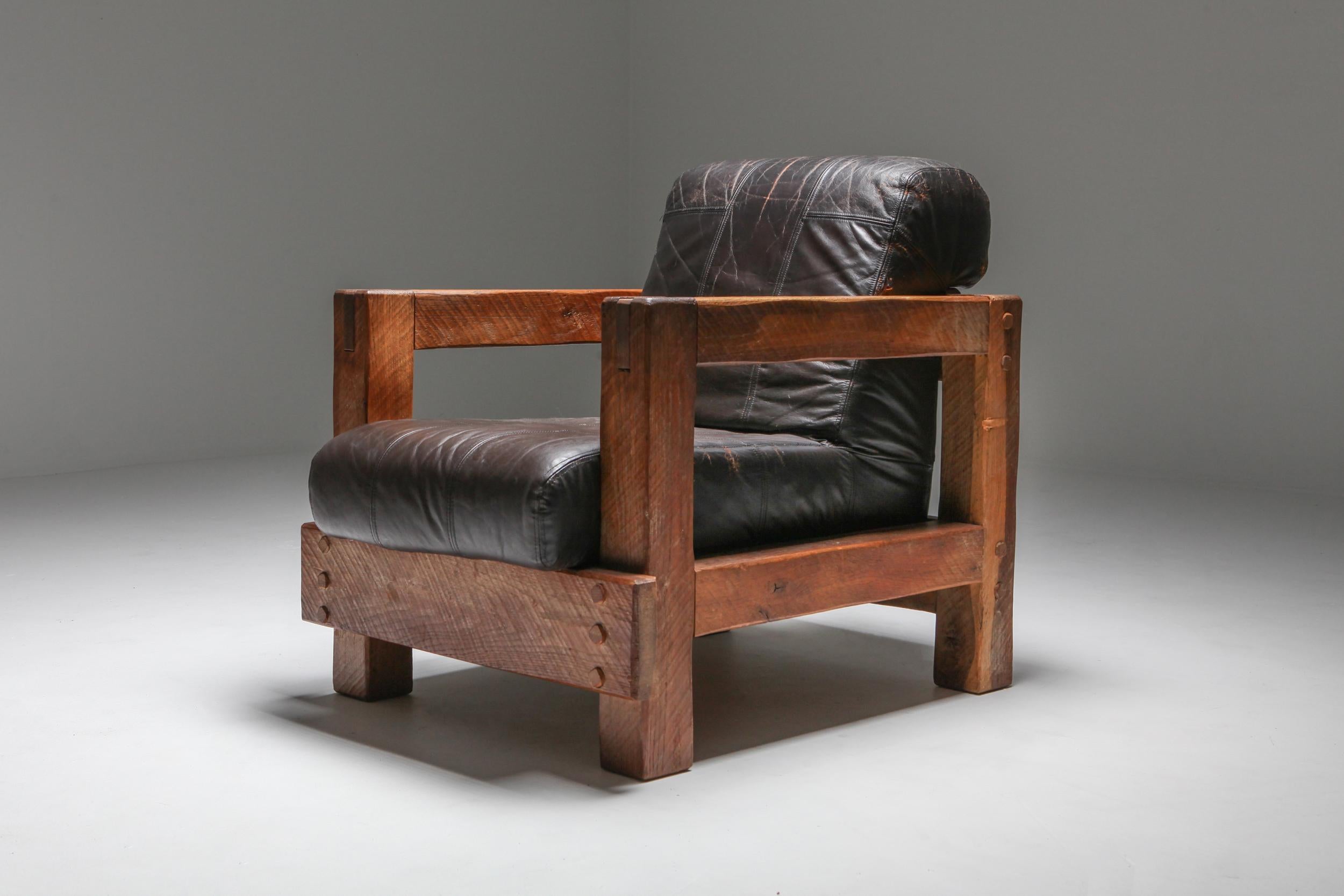 Mid-20th Century Midcentury Wooden Lounge Chairs