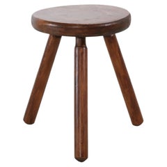 Vintage Mid-Century Wooden Milking Stool, 1950's, The Netherlands