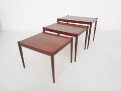 Mid-Century Wooden Nesting Tables, The Netherlands, 1950's