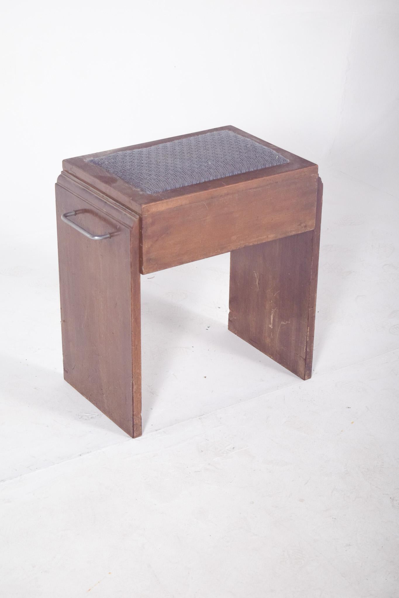 Banco de madera de mediados de siglo para piano Moderno de mediados de siglo en venta