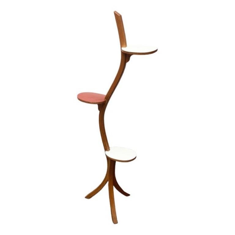 Mid-Century Wooden Plant Stand, 1960s