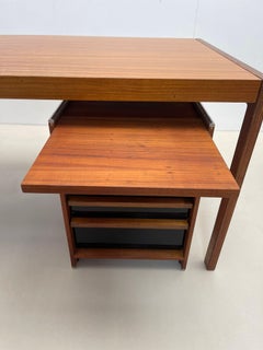 Mid-Century Wooden Scandinavian Desk with Drawers, 1960s