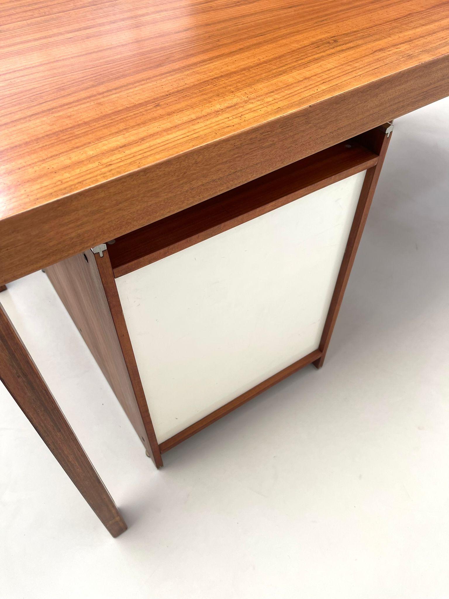 Mid-Century Wooden Scandinavian Desk with Drawers, 1960s For Sale 3