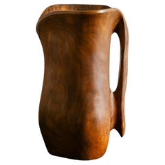 Mid Century Wooden Sculptural Free Form Pitcher in style of Alexandre Noll 1950s