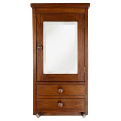 Armoire d'ombrage en bois avec miroir, vers 1900