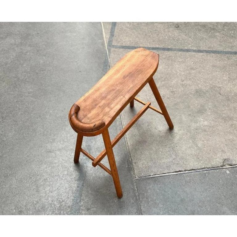 XX secolo Sgabello lustrascarpe in legno di metà secolo, anni '50 in vendita