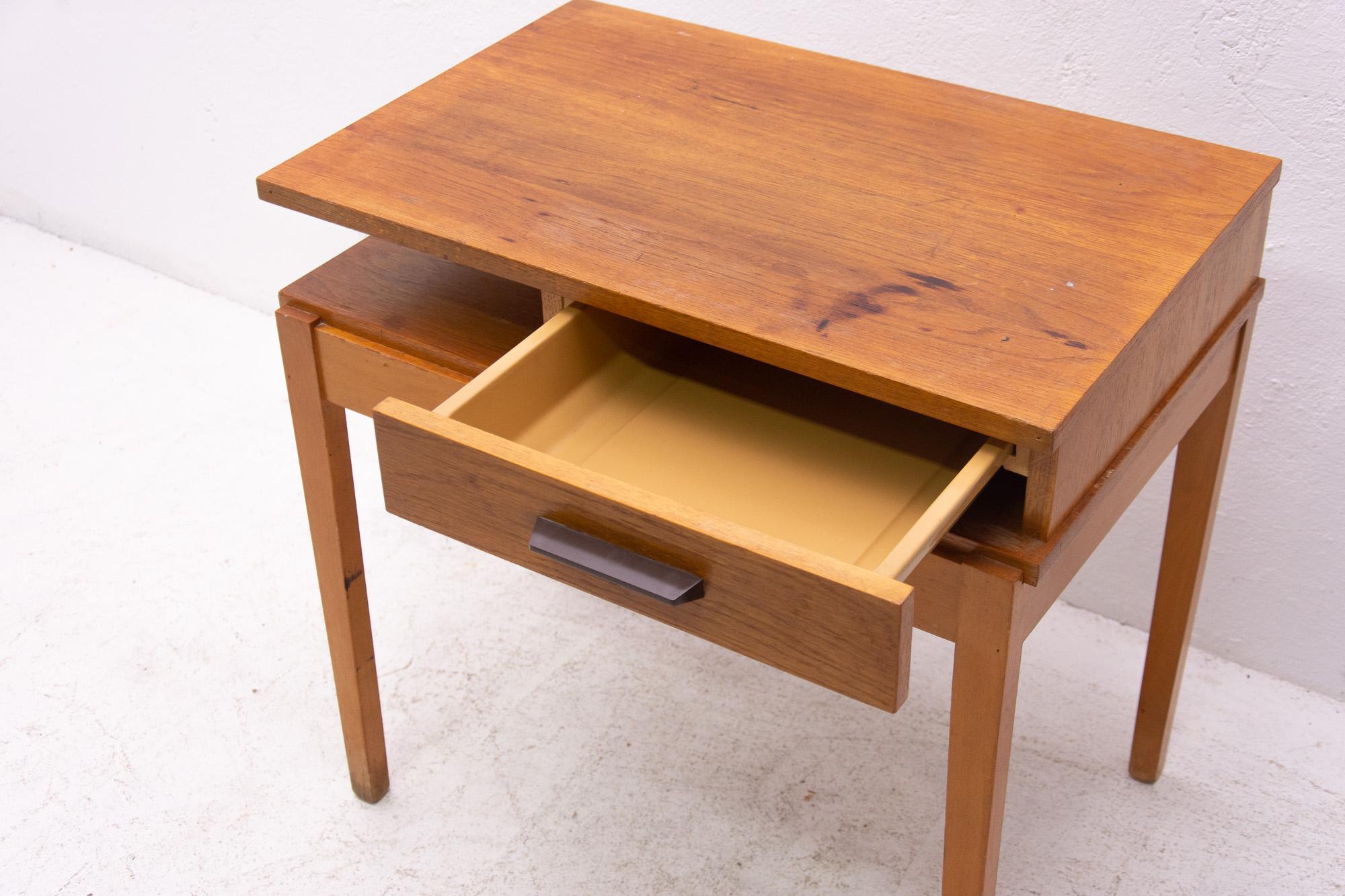 Midcentury Wooden Side Table, Czechoslovakia, 1970s 5