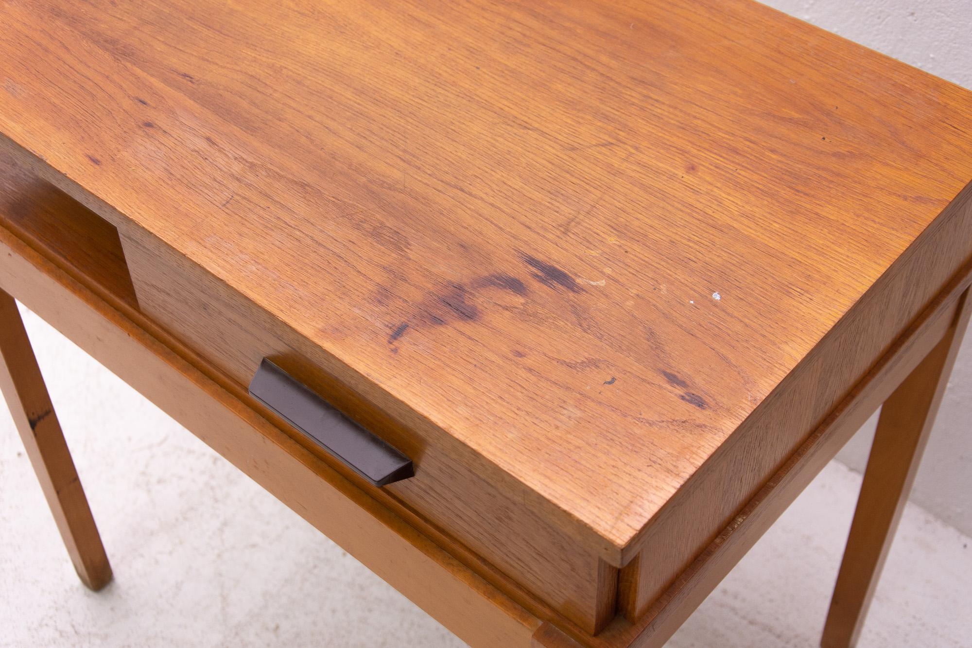 Midcentury Wooden Side Table, Czechoslovakia, 1970s 8