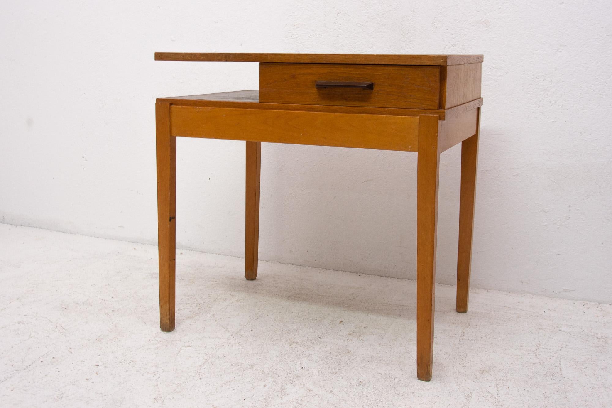 20th Century Midcentury Wooden Side Table, Czechoslovakia, 1970s