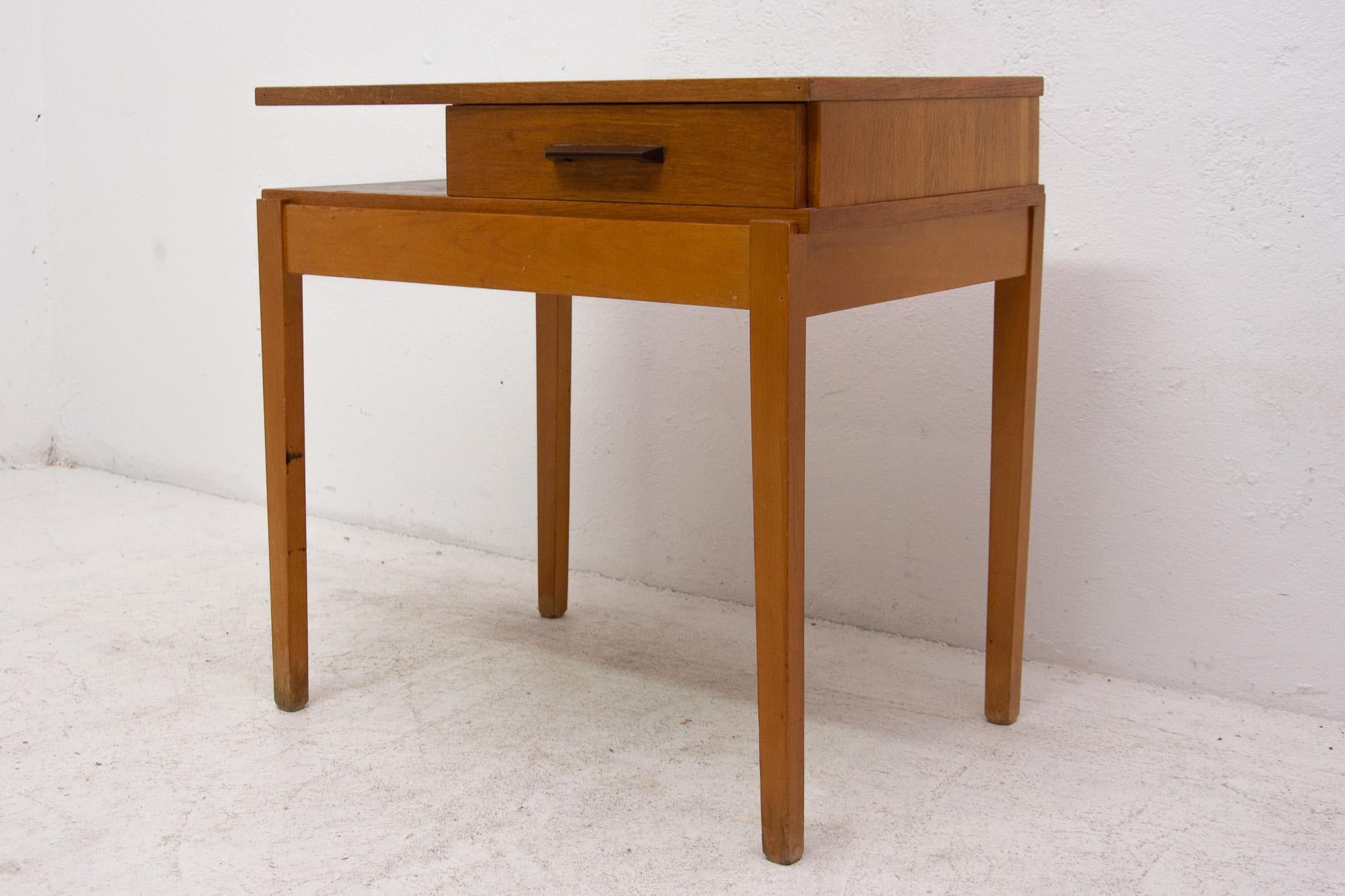Midcentury Wooden Side Table, Czechoslovakia, 1970s 2