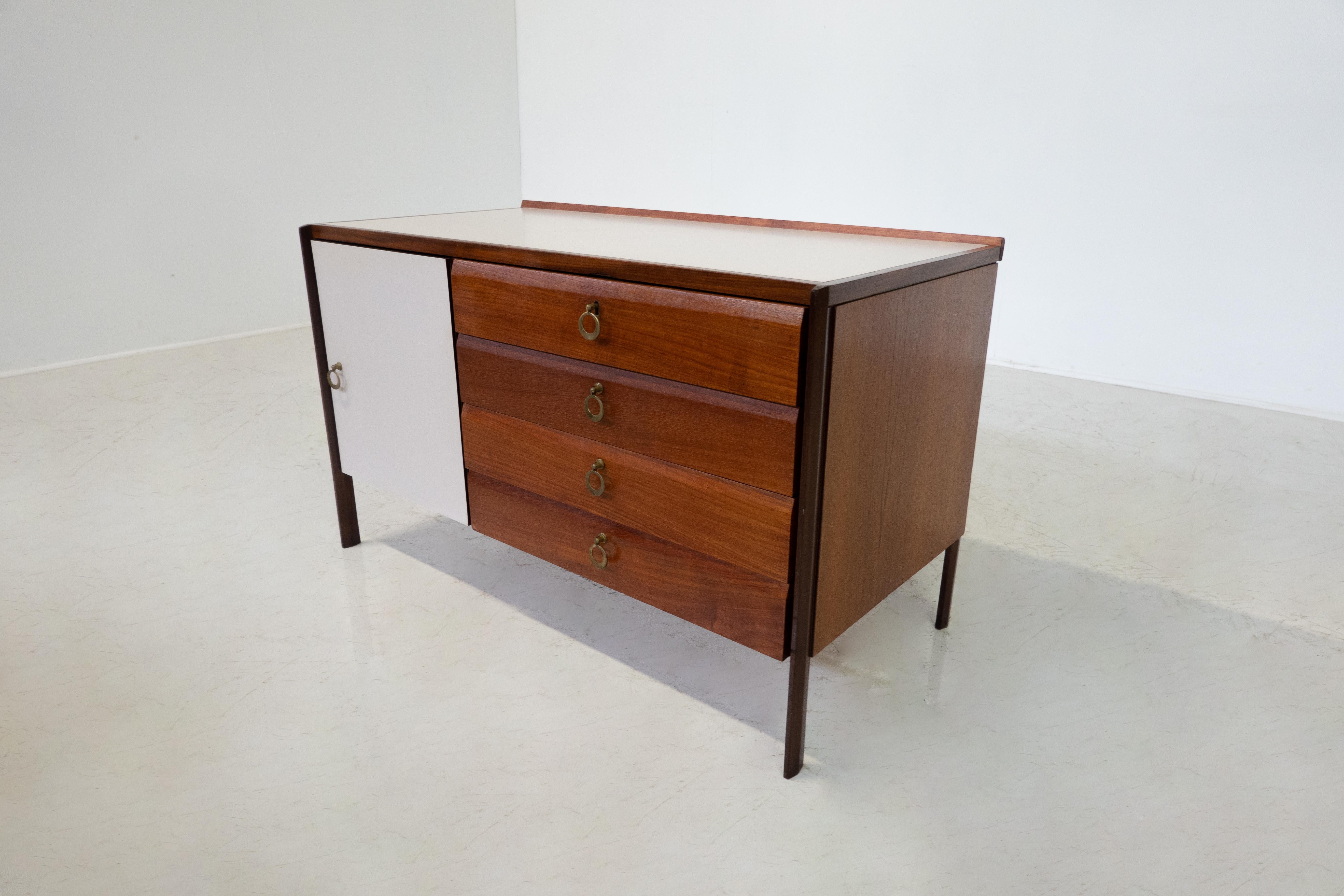 Mid-Century Wooden Sideboard, 1960s In Good Condition For Sale In Brussels, BE