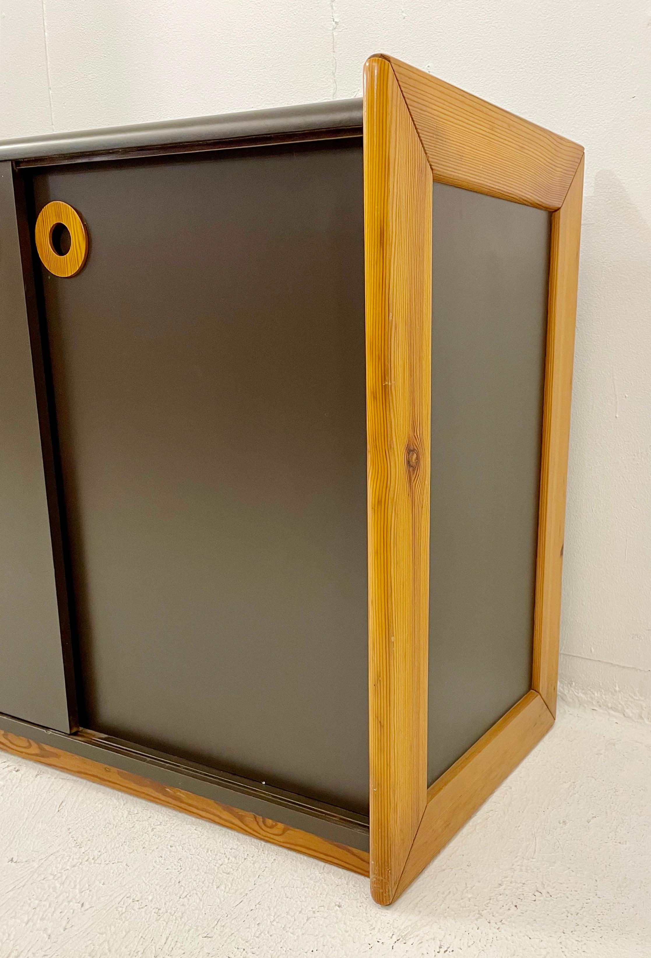 Late 20th Century Mid-Century Wooden Sideboard, Italy, 1970s For Sale