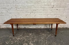 Mid-Century Wooden Slat Coffee Table