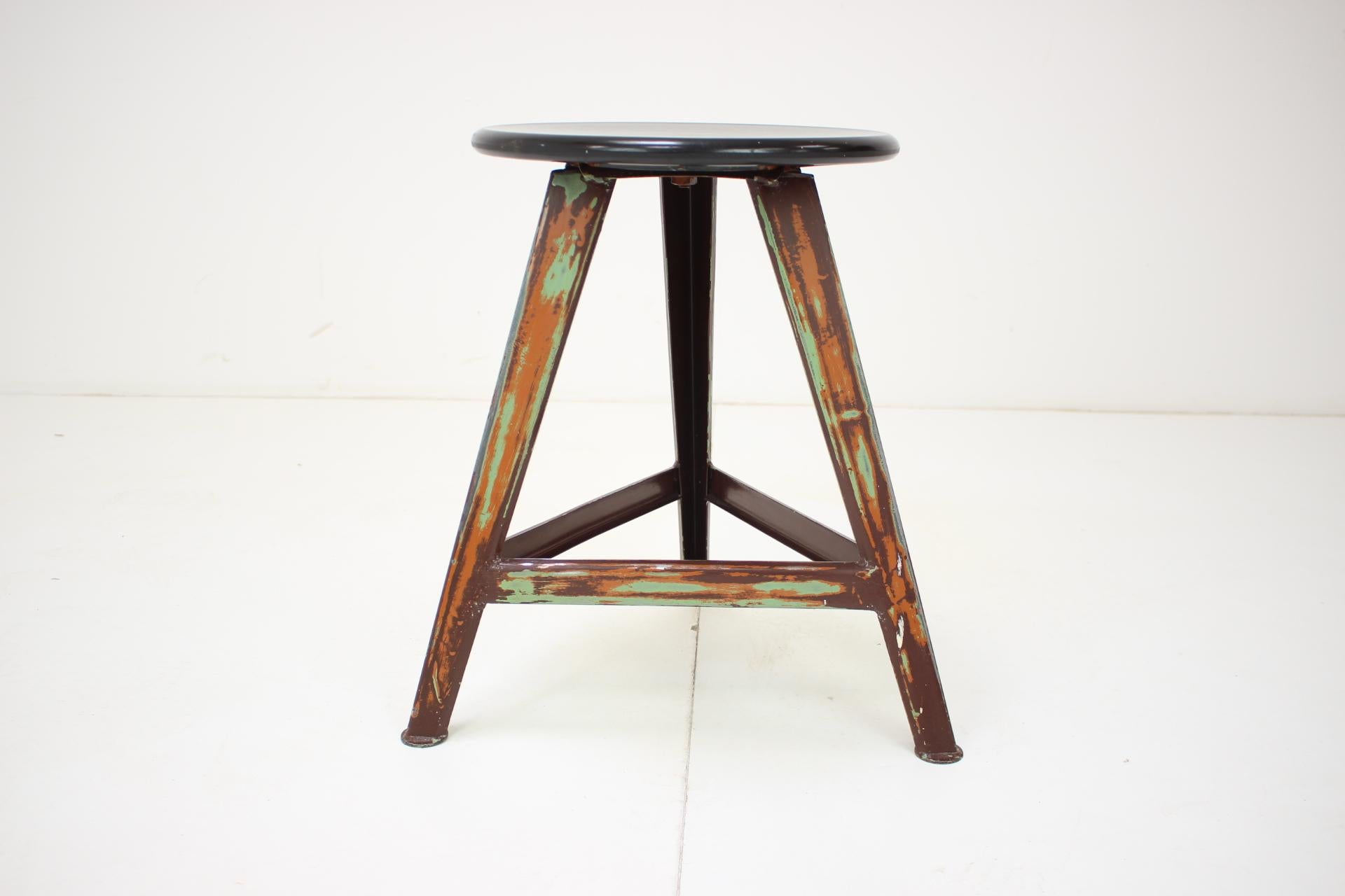 Mid-Century Modern Mid-Century Wooden Stool, 1950's For Sale