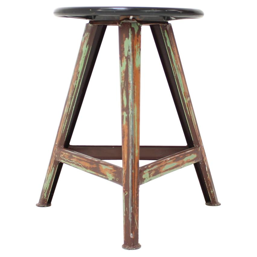 Mid-Century Wooden Stool, 1950's For Sale