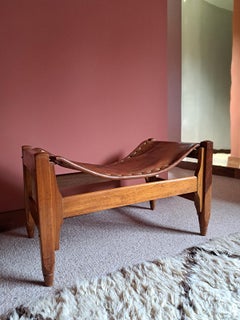 Tabouret en bois du milieu du siècle dernier de Werner Biermann pour Arte Sano