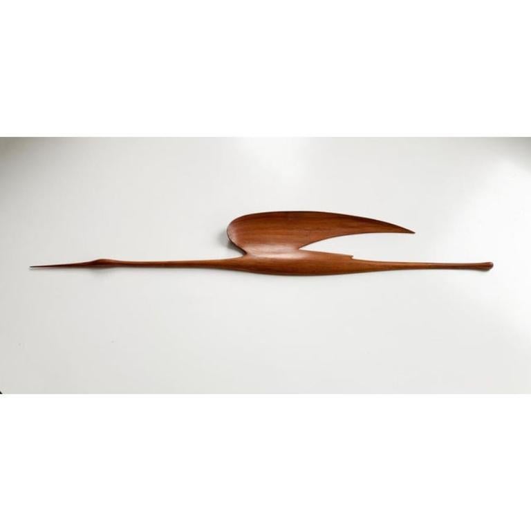 Mid-Century Wooden Teak Wall Deco Bird, 1960s For Sale 5