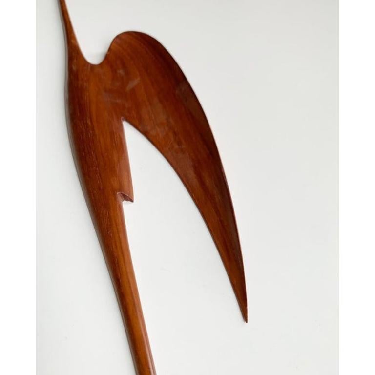Mid-Century Wooden Teak Wall Deco Bird, 1960s In Excellent Condition For Sale In Hamburg, DE