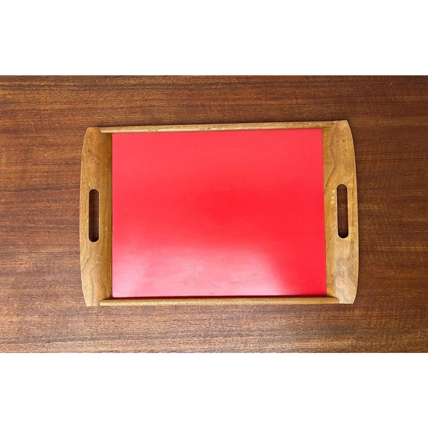 Plastica Vassoio in legno di metà secolo, anni '60 in vendita
