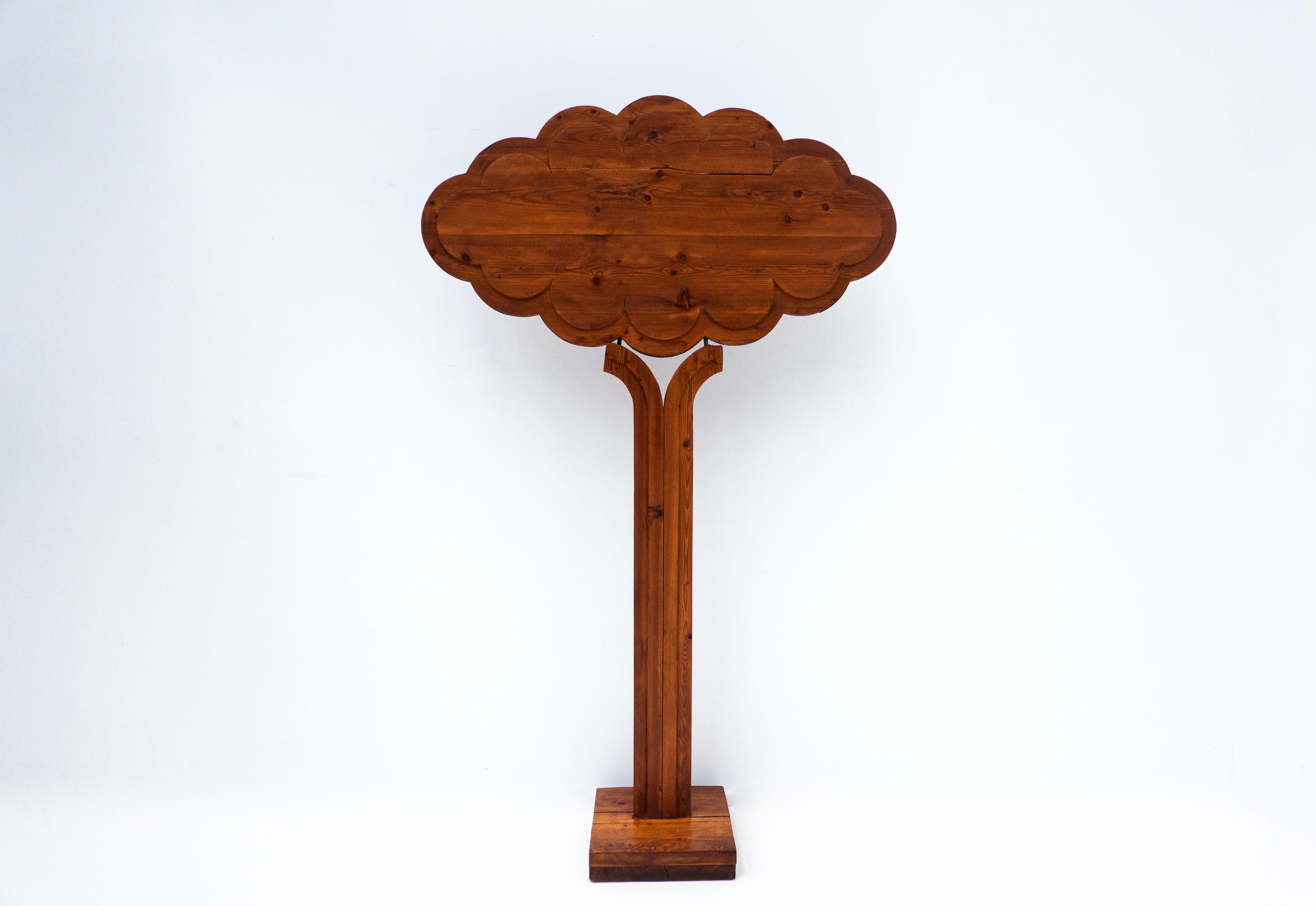 Mid-Century Wooden Tree Decorative Sculpture signed by Giorgio Rastelli, Italy  In Good Condition For Sale In Brussels, BE