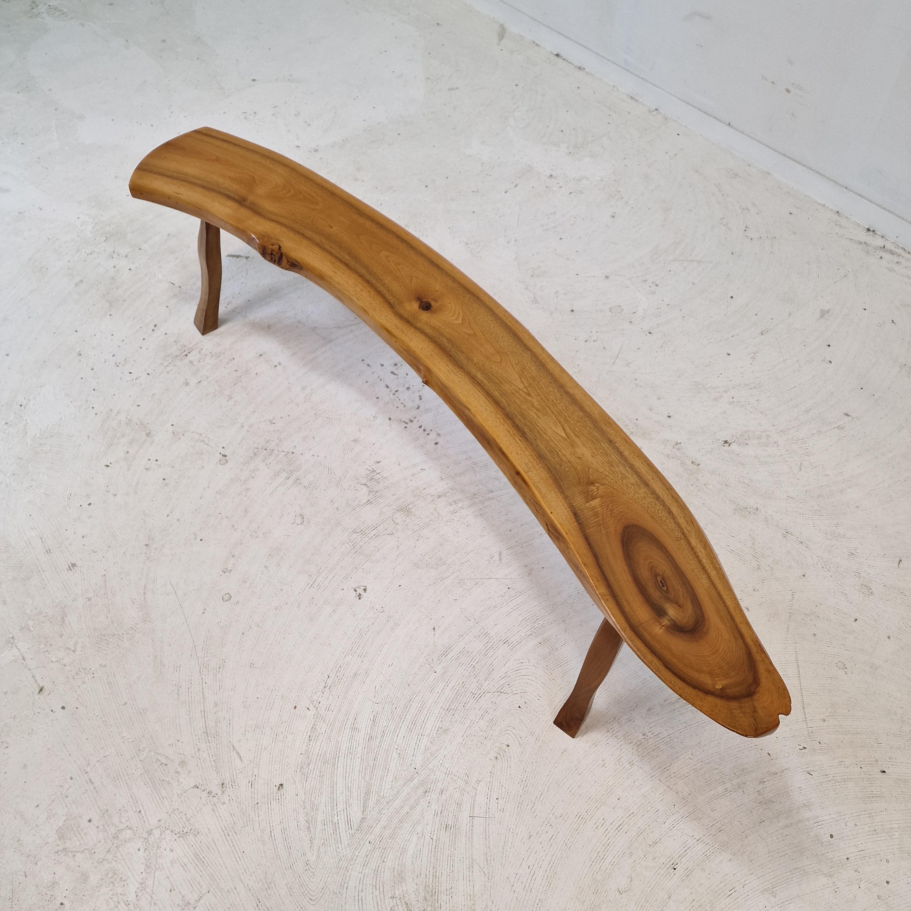 Mid-Century Wooden Tree Trunk Bench, France 1960s For Sale 5