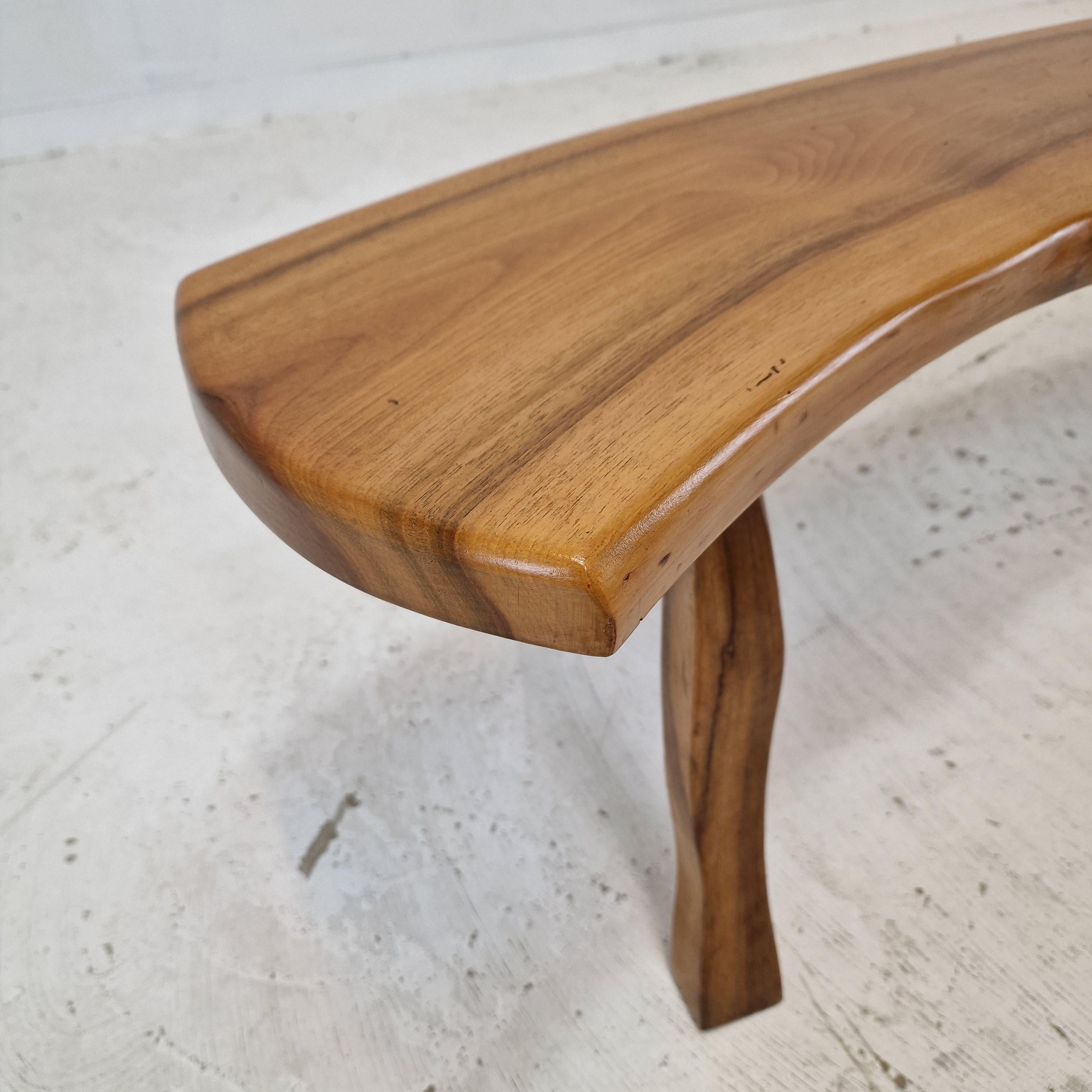 Mid-Century Wooden Tree Trunk Bench, France 1960s For Sale 7