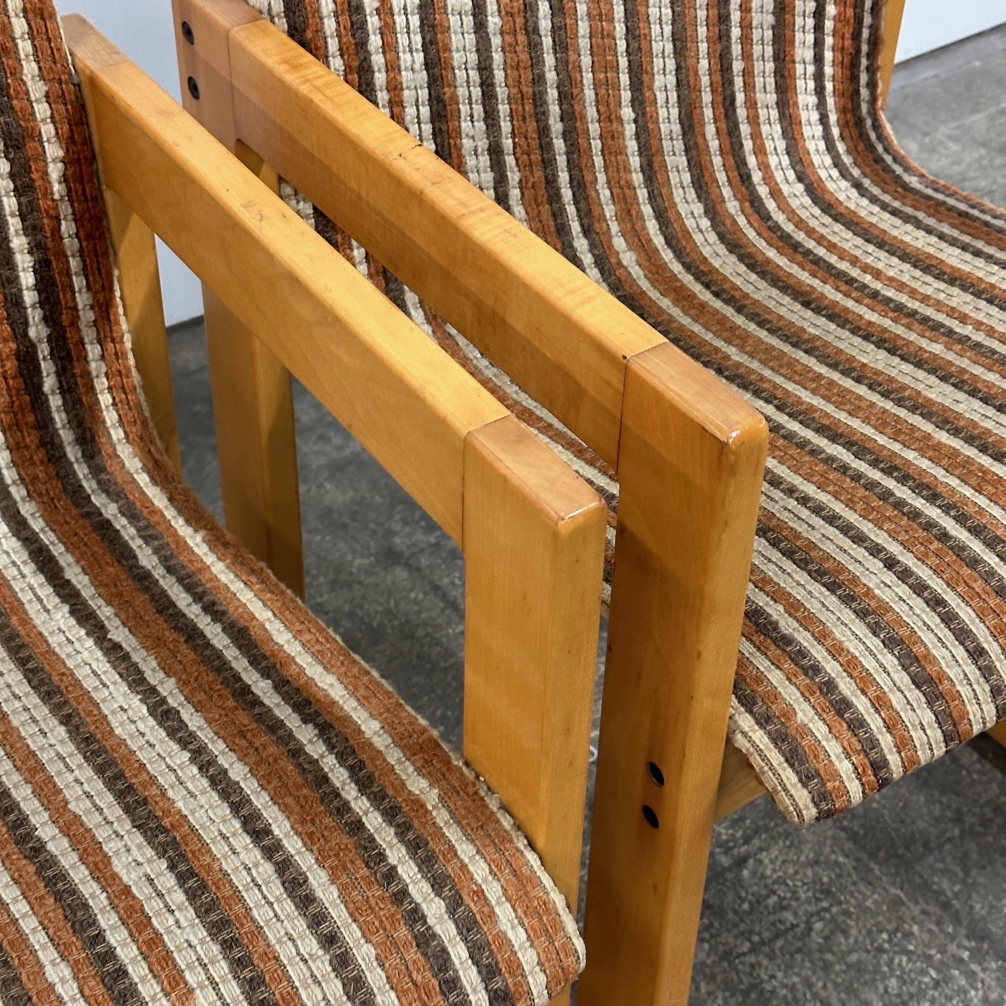 Mid Century Wooden Upright Chairs In Good Condition For Sale In Chicago, IL